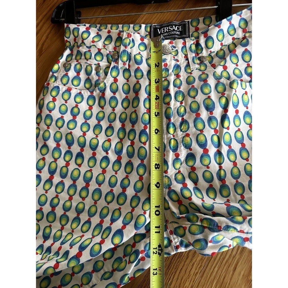 Vtg 90’s Versace Pants Colorful Olive Novelty Disco Atomic Art To Wear S… - Picture 13 of 16